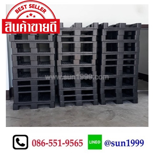 ผลงานจัดส่งพาเลทพลาสติก มือ1 หน้าเรียบ ขาอี 100x120x15 ลูกค้า 200 แผ่น